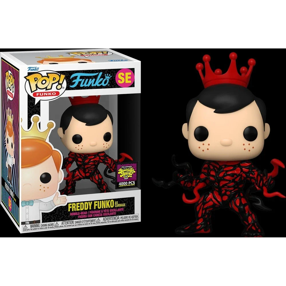 Funko Pop Freddy Funko as Carnage SE 2022 Blacklight Battle LE 4000